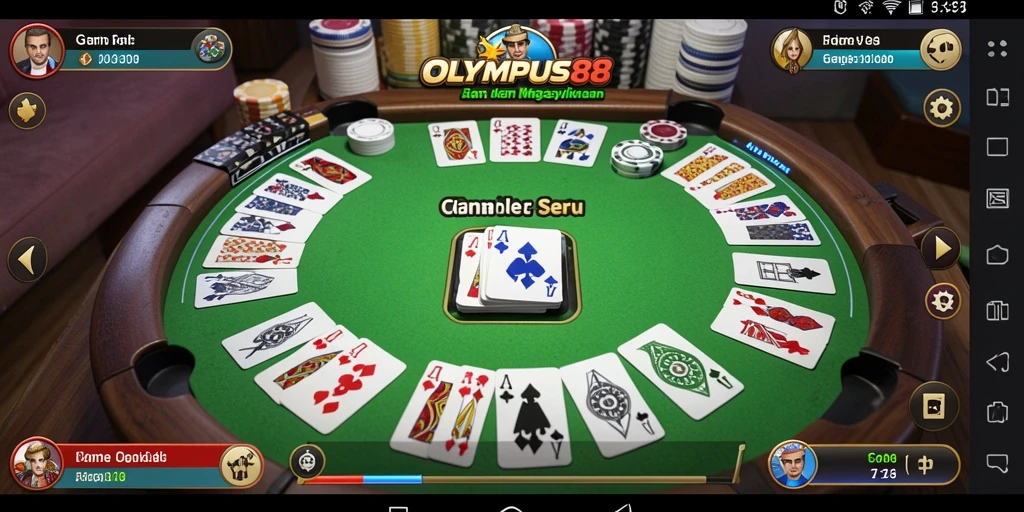 Tampilan gameplay seru di OLYMPUS88 dengan fitur Gaple interaktif.