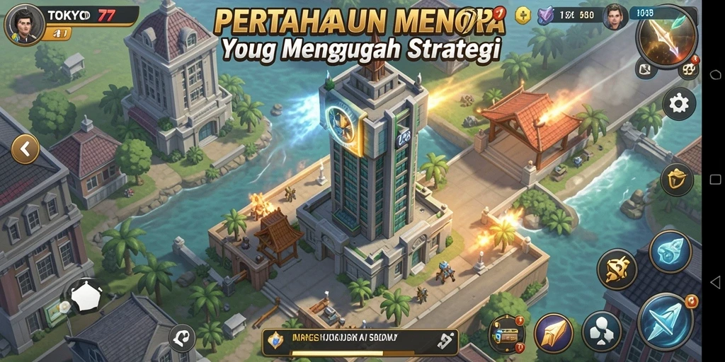 Tampilan gameplay TOKYO77 yang intens dalam melawan musuh.
