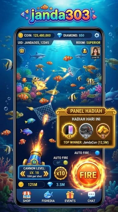 Tampilan antarmuka aplikasi janda303 yang sederhana dan mudah dinavigasi.